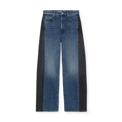 Mother The Half-pipe Flood Jeans In Black And Blue