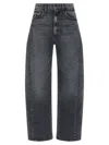 Mother The Half-pipe Flood Jeans In Gray