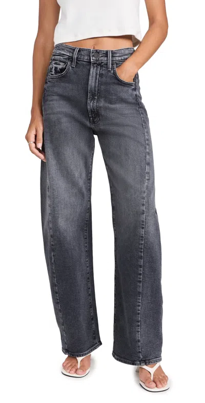 Mother The Half-pipe Flood Jeans In Black