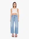 MOTHER THE HALF-PIPE FLOOD MATERIAL GIRL JEANS IN BLUE - SIZE 33