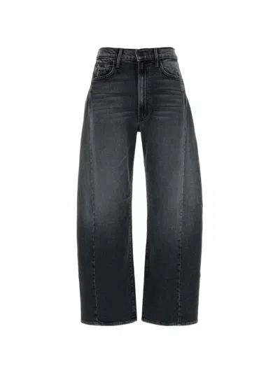 Mother The Half Pipe Floode Wide-leg Jeans In Gray