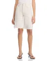 Mother The Half Pipe Frayed Bermuda Shorts In Act Natural