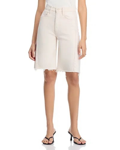 Mother The Half Pipe Frayed Bermuda Shorts In Act Natural