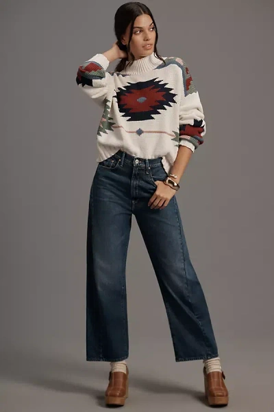 Mother The Half-pipe High-rise Ankle Jeans In Blue