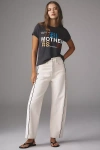 Mother Petites The Lil Half Piped Ankle Act Natural In White