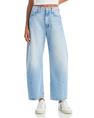 Mother The Half Pipe High Rise Ankle Wide Leg Jeans In This Is How I Roll In Blue