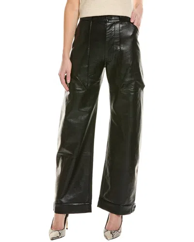 MOTHER MOTHER THE HALF-PIPE NERDY LEATHER BLACK CARGO JEAN