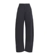 Mother The Half Pipe Flood High Waist Barrel Jeans In Black