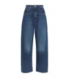 Mother The Half Pipe Cropped Denim Jeans In Blue