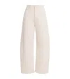 Mother The Half-pipe Wide-leg Jeans In White
