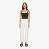 Mother Half Piped Ankle Wide Leg Jeans In Act Natural In White