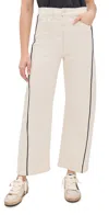 Mother Half Piped Ankle Wide Leg Jeans In Act Natural In Act Natural