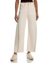 Mother Half Piped Ankle Wide Leg Jeans In Act Natural In Act Natural