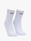 Mother The Half Step Mf Rhinestones Socks In White In White