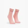 Mother The Half Step Pink With Crystals Mf Socks In White