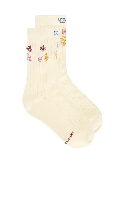 Mother The Half Step Socks In Neutral
