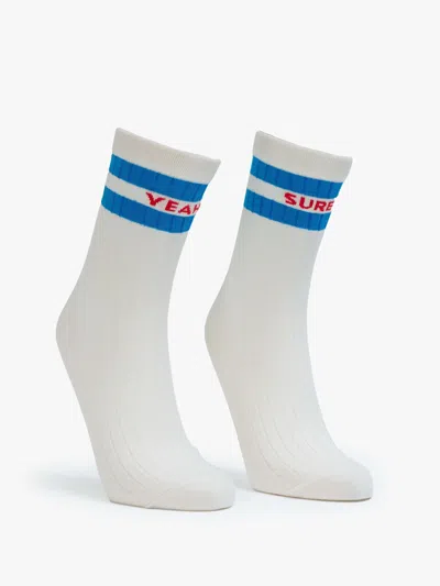 Mother The Half Step Yeah Sure Socks In White