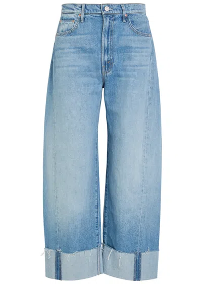 Mother The Half-pipe Ankle Turn-up Barrel-leg Jeans In Blue
