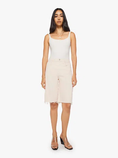 Mother The Half-pipe Bermuda Fray Puree Jeans In White