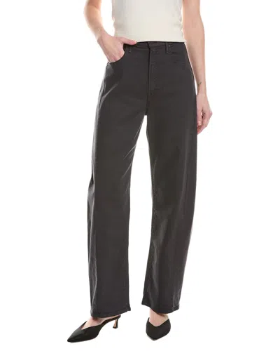 Mother The Half Pipe Flood High-rise Tapered Jeans In Black