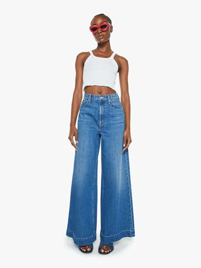 Mother The Headliner Sneak Green Thumb Jeans In Blue