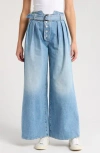Mother The High Point Pouty Skimp Unholy Roller Wide Leg Jean In Unholy Roller