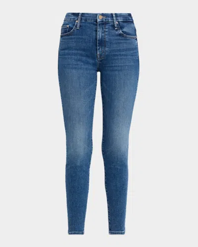 Mother The High-waisted Looker Jeans In Blue