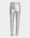 Mother The High Waisted Rail Skimp Jeans In Silver Dagger