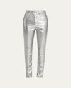 Mother The High Waisted Rail Skimp Jeans In Silver Dagger