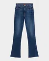 Mother The High-waisted Runaway Jeans In Blue
