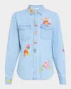 Mother The Honey Shirt In Blue
