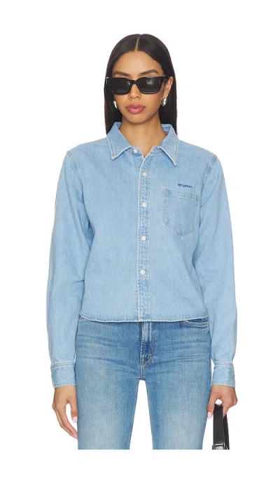Mother Denim Honor Roll Shirt In Blue