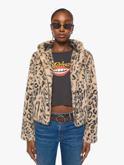 Mother The Hooded Polar Opposite Spotted Counter Culture Jacket In Animal Print