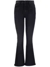 Mother The Hustler Ankle Cropped Jeans In 黑色