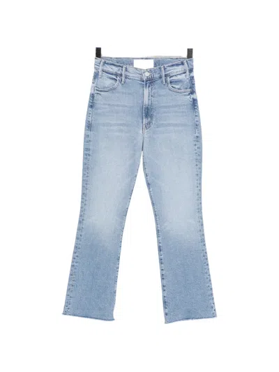 Mother The Hustler Ankle Fray In Blue