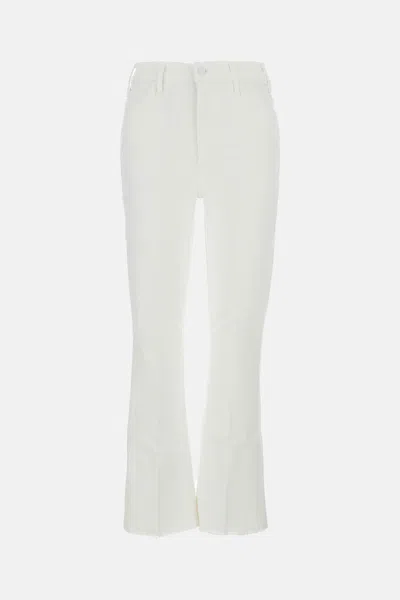 Mother The Hustler Ankle Fray Jean In White