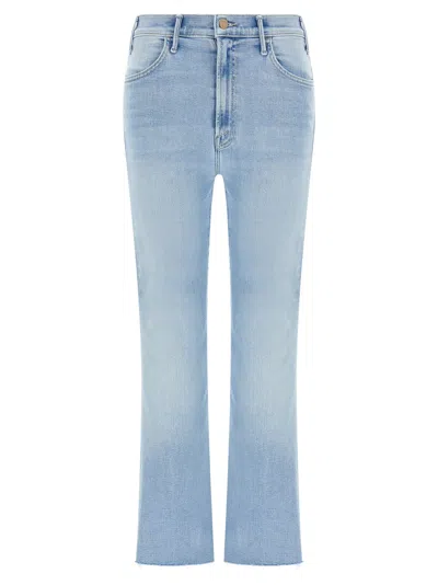 Mother The Hustler Ankle Fray Denim Jeans In Blue