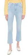 Mother The Insider High Waist Fray Hem Crop Bootcut Jeans In Ball's In Your Court