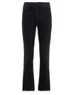 Mother The Hustler Ankle Fray Jeans In Black