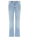 Mother The Ditcher High Waist Crop Straight Leg Jeans In Blue
