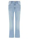 Mother The Hustler Ankle Fray Denim Jeans In Blue