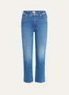 Mother The Hustler Ankle Fray Jeans In Grasping At Straw