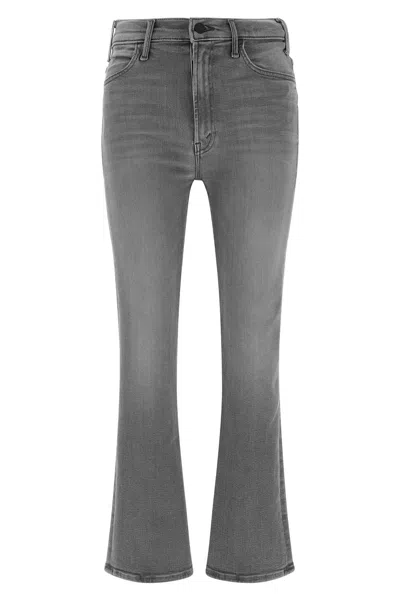 Mother Hustler Ankle Jeans Belt Loops Flare In Gray