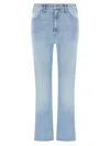 Mother The Hustler Ankle Fray Denim Jeans In Light Blue