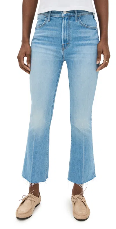 Mother Womens Balls In Your Court The Hustler Ankle Fray Cotton-blend Jeans In No Offense But