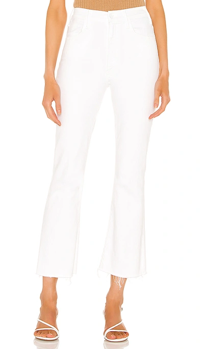 Mother The Hustler Ankle Fray Jeans In White