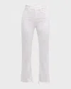 Mother The Hustler Ankle Fray Jeans In White