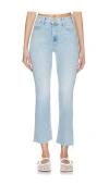 Mother The Insider High Waist Fray Hem Crop Bootcut Jeans In Lost Art