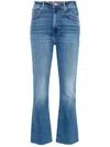 Mother The Insider Crop Step Fray Jeans Not Rough Enough In Blue