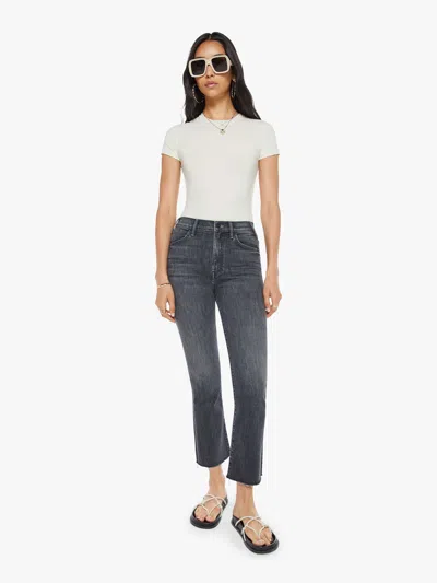Mother The Hustler Ankle Fray Nightowl Jeans In Grey - Size 32
